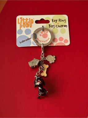 ✨BUNDLE 5 items for $20✨ Black Labrador Key Ring Bag Charm